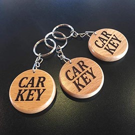 Car Key Fob Engraved Wooden Keyring Keychain Made to Last