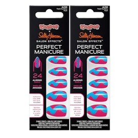 Sally Hansen, False Nail Salon Effects Perfect Manicure, Thank You Berry Much, Press On Nails, Almond Shaped, Non-Damaging Adhesive Tabs, File, and Alcohol Pad Included
