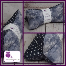 Leseknochen Nackenkissen (Wolkenhimmel) bequem und waschbar! Handgestopft und genäht in Deutschland - Nutzbar als Nackenrolle Kissen Nackenrolle