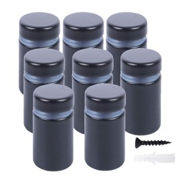 Osring 3/4 x 2 Inch Sign Standoff Mounting Hardware, Black Screw Standoffs Wall Supporting Acrylic Board, Glass Panel and Plexiglass Picture, 8 Pack