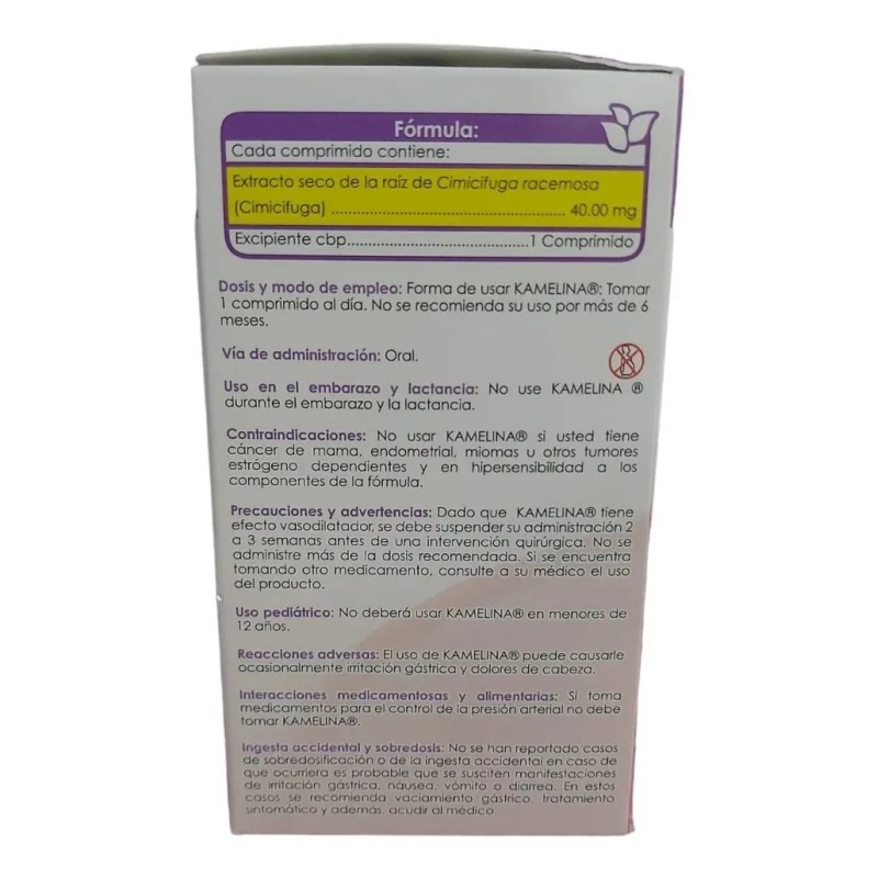 Kamelina Cmd Menopausia Con 60 Comprimidos Cimicifuga
