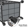 WOWLIVE Laundry Hamper with Wheels,Metal Wire Frame Rolling Laundry Basket