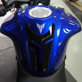labelbike - Tank Pad Sticker in 3D Resin Decoration and Protection of Motorcycle Tank compatible with Yamaha Mt-125 2020-23