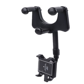 Car Rearview Mirror Phone Holder Adjustable 360 Degrees Rotation Multifunctional Retractable Phone Bracket Mount