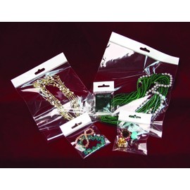 CuteBox Re-Sealable Hang Tab Poly Bags 6" x 9" 100pcs for Retail, Party Favors, Storage, Organization, Crafts, Labelling, Merchandise, Packaging, Display