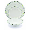 Harfield Tableware Lime & Black Abstract Squares Tableware Set -