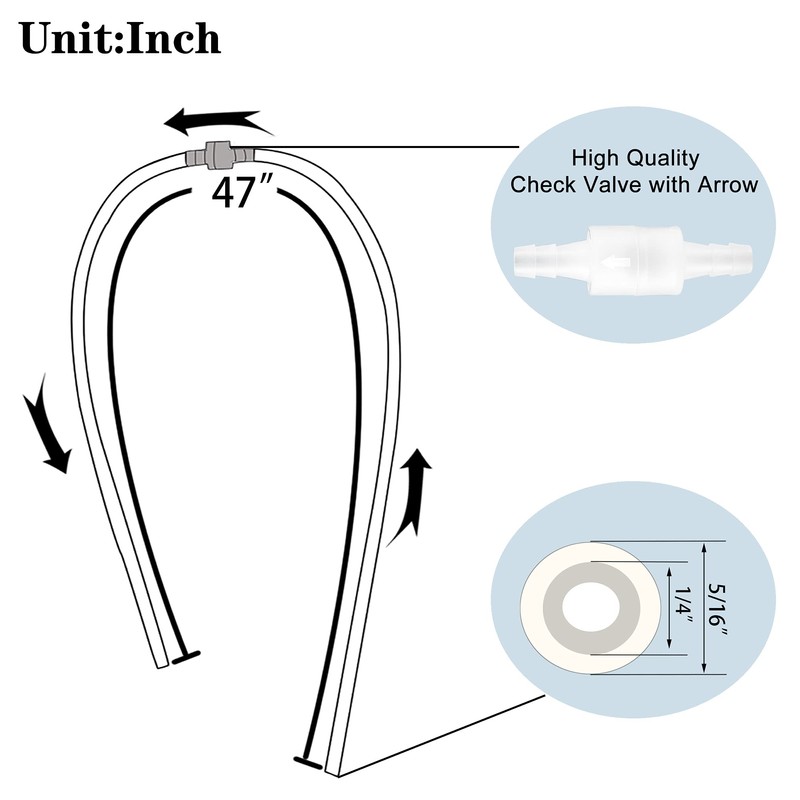 GAGALIFE Sink Soap Dispenser Extension Tube Kit, 47" Food-Grade Silicon