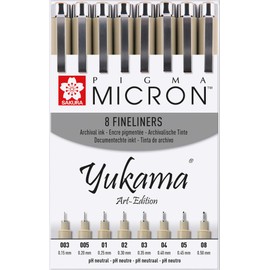 Yukama Sakura Pigma Art Edition 8 Pigma Micron Fineliner Pen 003-08 - Black