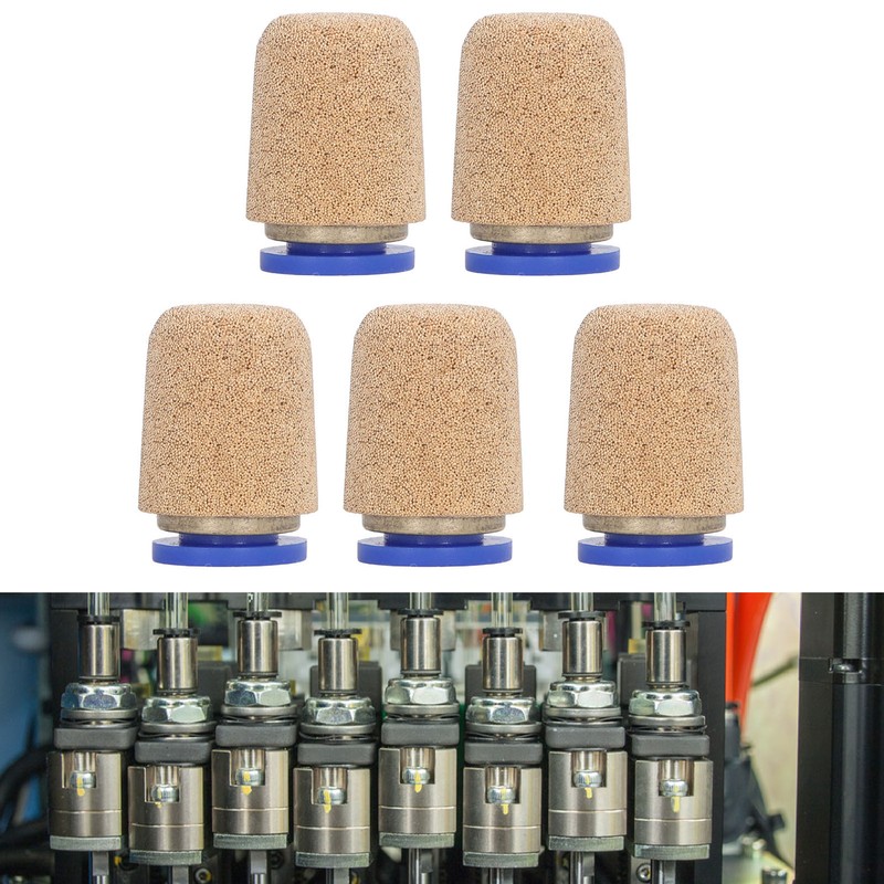 5Pcs Brass Pneumatic Exhaust Muffler Silencer Impact Resistant Efficient Noise