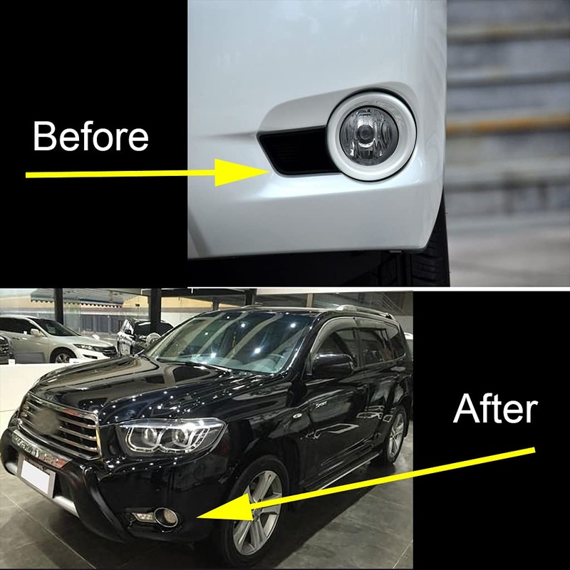 ECAHAYAKU Fog Light White LED DRL Compatible With 2008 2009