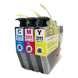 LC3111 [C/M/Y Cyan/Magenta/Yellow 3 Pack] Compatible with DCP-J987N DCP-J587N DCP-J982N-B/W DCP-J981N DCP-J978N-B/W DCP-J973N DCP-J972N DCP-J582N DCP-J577N DCP-J572N MFC-J903N MFC-J8N MFC-J8N 893N MFC-J893N 998DN/DWN MFC-J738DN/DWN IC Chip Display Detect