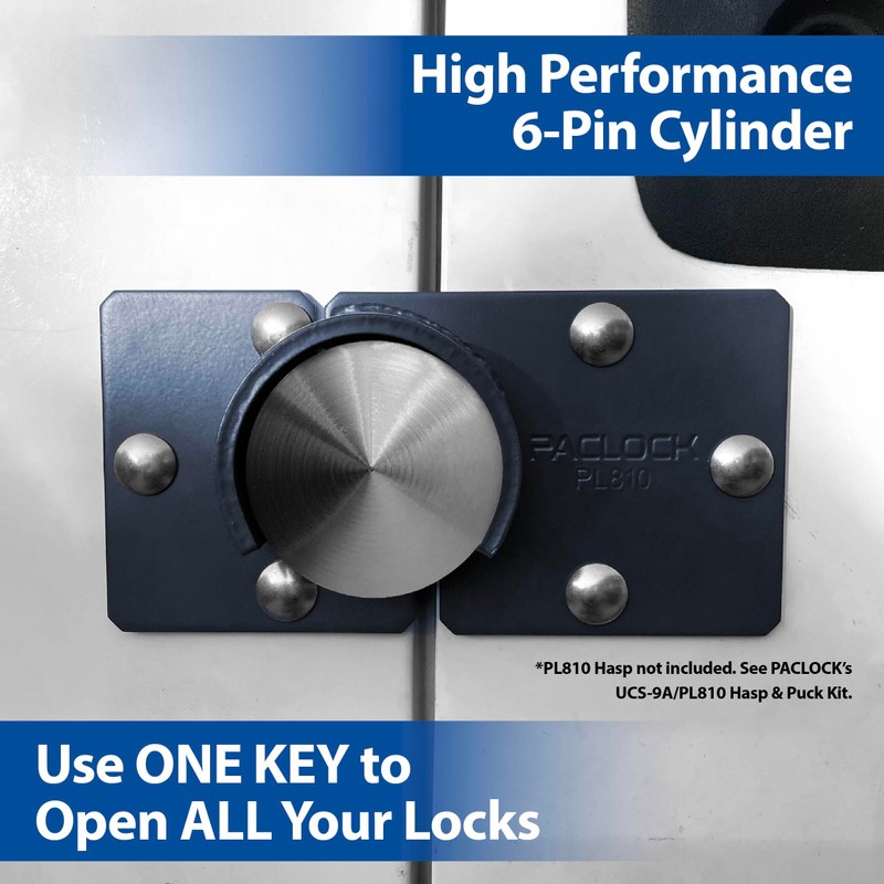 PACLOCK's UCS-9A Padlock, Cone Shaped Flat Back Puck w/Tapped Holes,