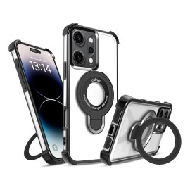 Funda Para Oppo Reno 14f Anti-caída Con Soporte De Anillo Y Protección De Cámara
