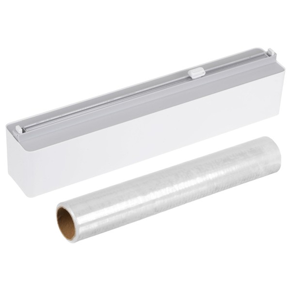 sourcing map 14"x2.6" Plastic Wrap Dispenser with Cutter and Magnetic