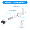 uxcell 1-1/8 Inch Cabinet Locks with Key, 3 Pack Cam