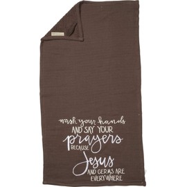 Primitives by Kathy Hand Towel - Jesus and Germs are Everywhere