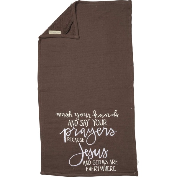 Primitives by Kathy Hand Towel - Jesus and Germs are