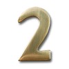 Self-Adhesive 2" Inch Imperial Brass Mailbox Number #2