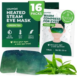 Mascarilla Térmica para Ojos Secos, 16 Unidades, Mascarilla de Vapor Autocalentable, Compresa Caliente para Ojos, Calienta Y Lista para Usar para Dormir Y Relajarse, Compresa Caliente para Ojo
