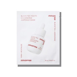 innisfree 이니스프리 블랙티 유스 인핸싱 앰플 마스크 28mL 6매 / 미백 탄력케어 피부결 보습 안티에이징