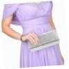 OATIPHO Women Evening Clutch Bag Sequins Pu Material Elegant Silver