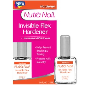 Nutra Nail Invisible Flex Hardener – Instant Protective & Restorative Clear Gel Top Coat Shield for Brittle, Damaged Nails - 0.5 Fl Oz