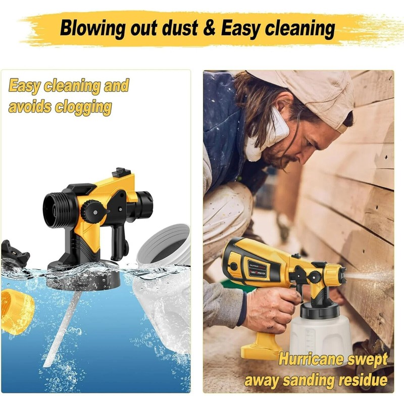 ‎MirrorZone 1400ML Electric Paint Sprayer 1000W Spray Gun Handheld Painting