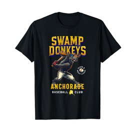 Anchorage Swamp Donkeys Retro Minor League Baseball Team T-Shirt
