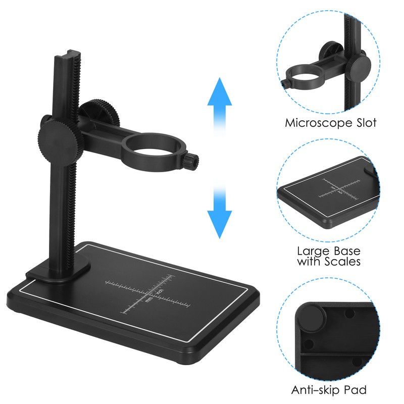 Mini Digital Microscope Stand Magnifier Camera Up and Down Adjustable