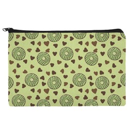 Mint Chocolate Chip Donut Yummy Green Makeup Cosmetic Bag Organizer Pouch