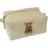 'Carol Singer Mouse' Canvas Wash Bag/Makeup Case (CS00040279)