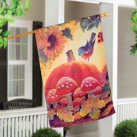 Evergreen Flag Autumn Light Suede House Flag, 28 x 44 Inches Fall Wecome Flag, Outdoor House Flag for Homes and Garden Fall Decoration