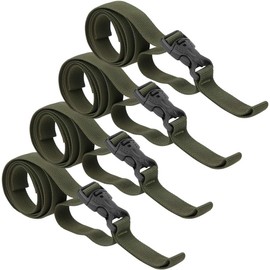 Correas de equipaje de 4 piezas, cinturón de embalaje de maleta ajustable Correa de tienda Hebilla de seguridad doble Cinturón de embalaje de equipaje para almacenamiento de bandas Otros artículos de camping para montañismo.