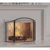 Kingson 3-Panel Arched Childproof Fireplace Screen Decorative, Handcrafted Scroll Wrought