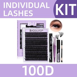 100D 200D Dramatic Soft Kit l Mega Volume Lashes, D-Curl, DIY Dramatic Ultra Soft  Lashes Extension, Waterproof Long Lasting Springtok:_100D Kit (280pcs)