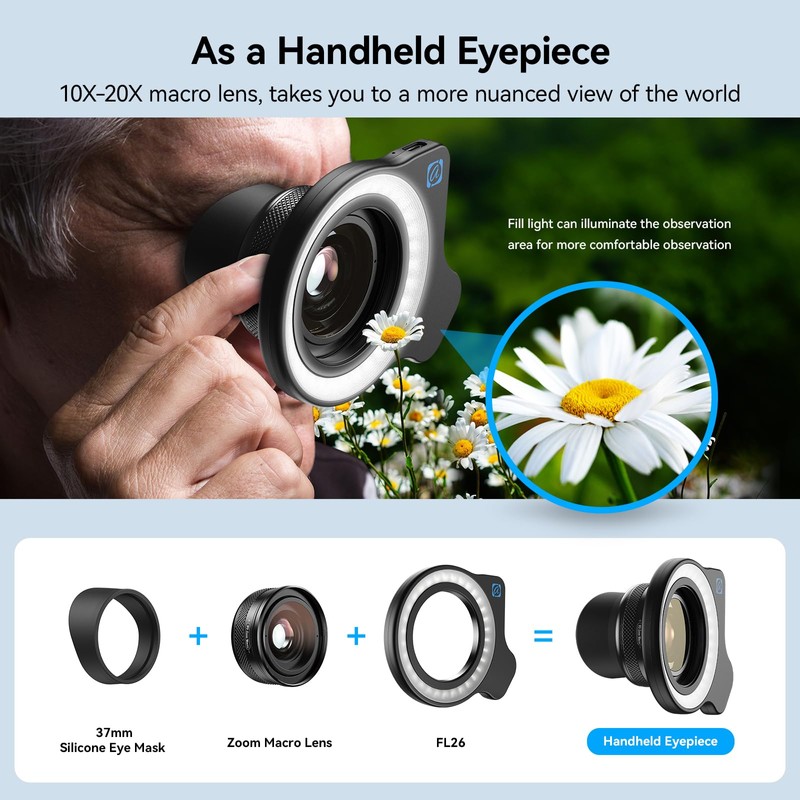 APEXEL 10-20X Macro Lens for iPhone & Android Phones |