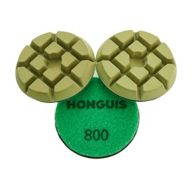 HONGUIS 3 inch *10mm Diamond Floor Polishing Pucks,Grit 800 Set of 3, Concrete Sanding Disc,for Cement Rerrazzo Marble Granite Floor, Grit 800…