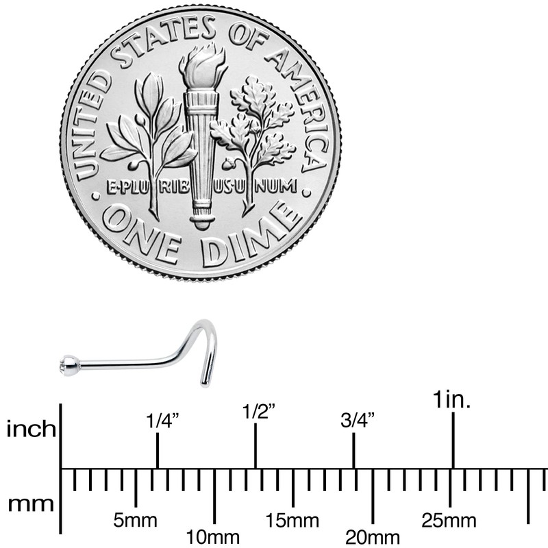 Body Candy Stainless Steel 1.57mm Clear Accent Micro Nose Stud