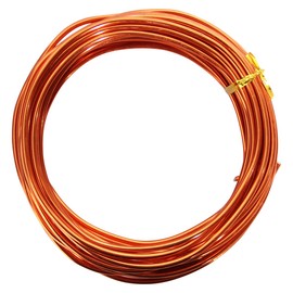 Alambre de aluminio naranja de 32.8 pies, alambre de escultura de calibre 9 de 3 mm de grosor, alambre de armadura para esculpir, alambre de metal plegable para hacer muñecas, esqueleto, manualidades