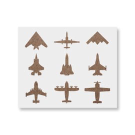 Airplanes Stencil - Air Force Stencil - Fighter Jets Stencil - Reusable Color, Draw, & Paint Military Army War Flag Stencil Art (11x9)