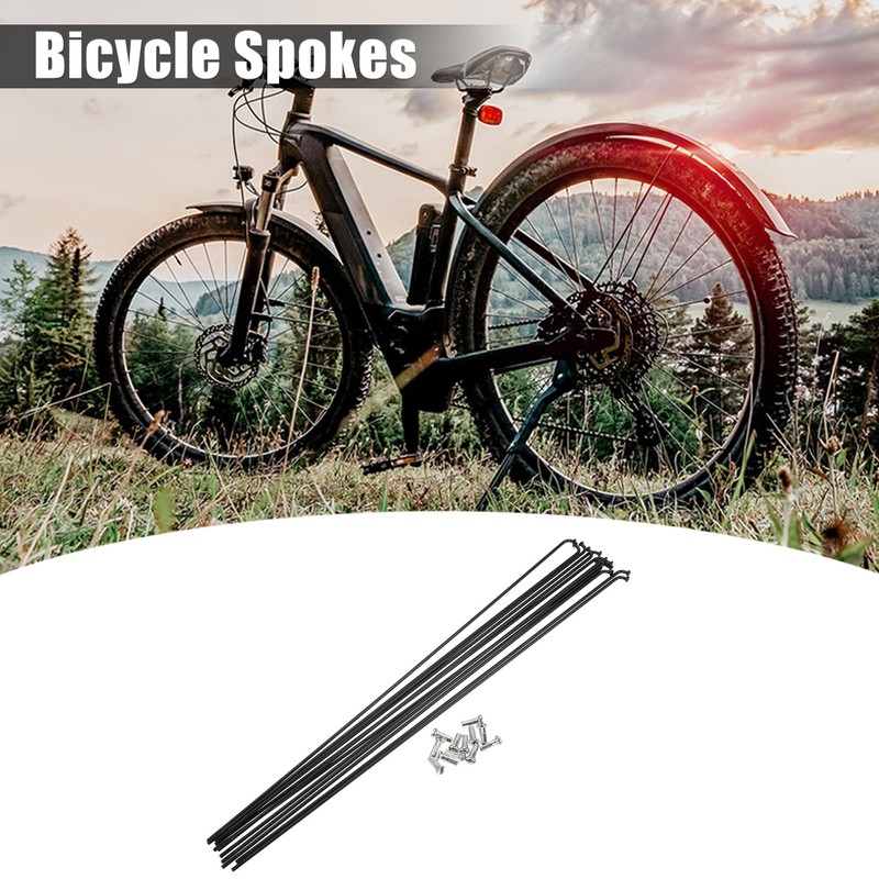 QUARKZMAN 12 Pcs 14G J Curve 286mm Spokes with Nipples