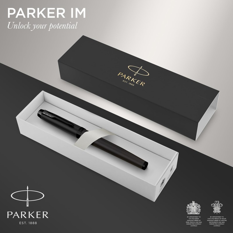 Parker IM Fountain Pen, Matt Black with Black Trim, Fountain