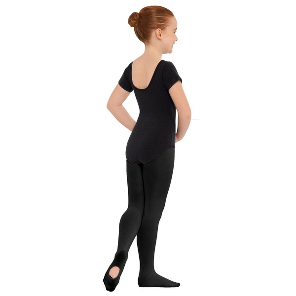 EUROTARD 210c Child Convertible Seamless Tights (Black, Large/X-Large)
