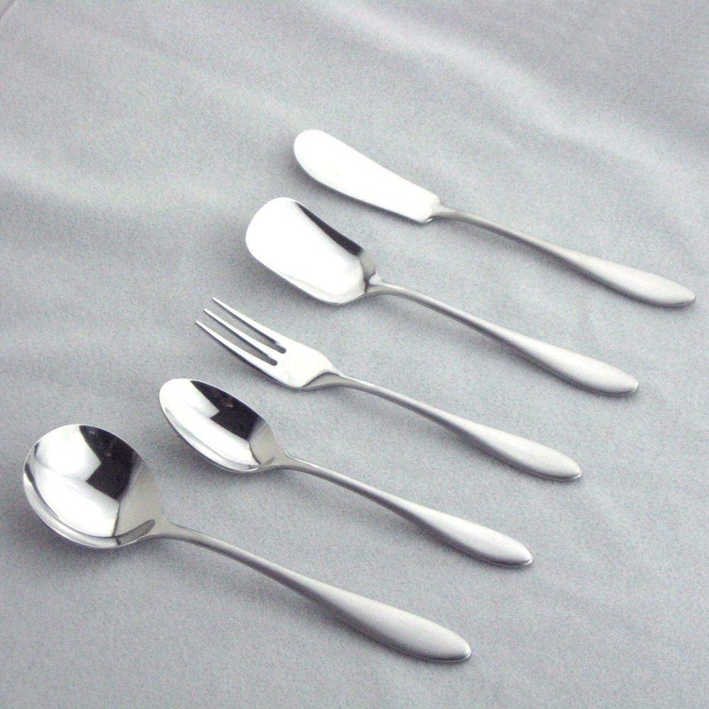 Nagao Tsubamesanjo Morning Cutlery Set, 5 Pieces, 18-0 Stainless Steel,