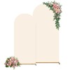 Set of 2 Wedding Arch Backdrop Cover,6FT & 7.2FT White
