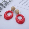 Cybche Vintage Acryl Kreis Baumeln Ohrringe Acryl Rot Oval Ohrringe