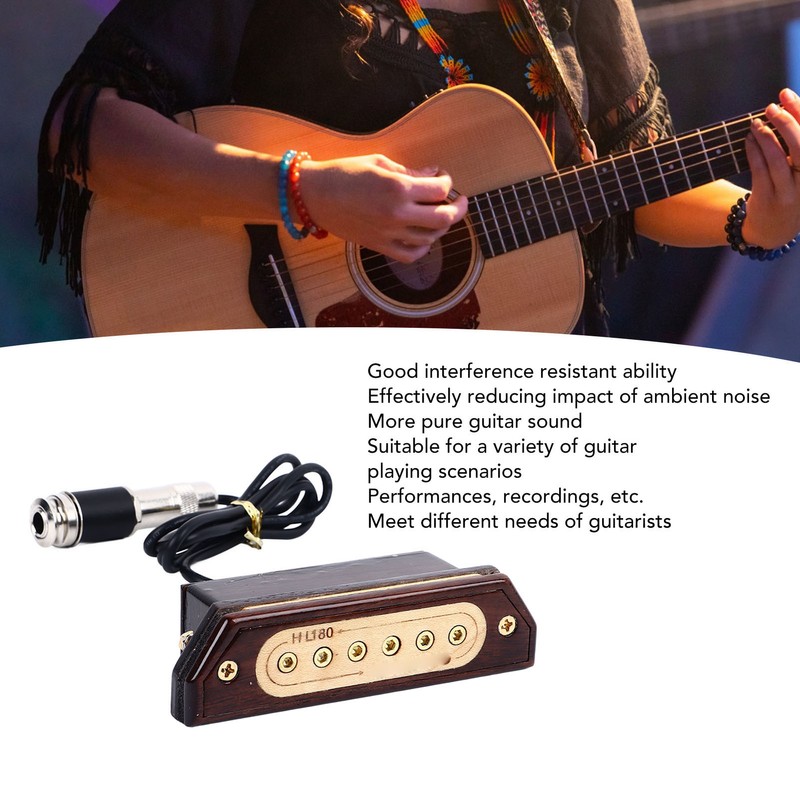 Soundhole Pickup Punching Free Acoustic Guitar Volume Tone Control Instrument