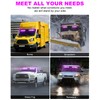 HLAUTO 6Z4J Emergency Dash Strobe Lights: 2x16.8 inch Purple White