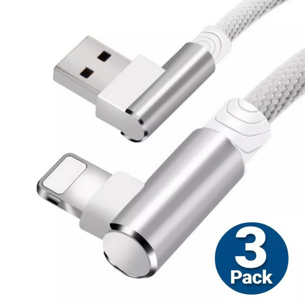 ironten 3 Pack Angle Chargers for Comfort USB Fast Charge