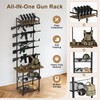 Indoor Gun Racks, Floor Standing Rifle Rack with Pistol Holder